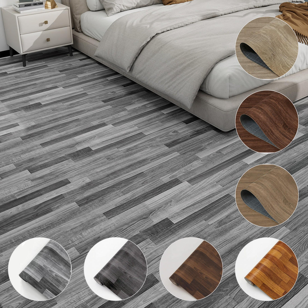 Ultra-Thick Peel & Stick Vinyl Flooring (Waterproof & Non-Slip)