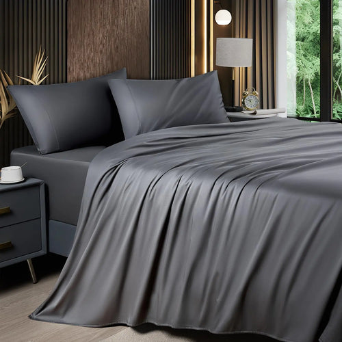 4/6 Pc Bedding Set，Cooling Breathable, Hotel Luxury Super Silky Soft, Wrinkle & Fade