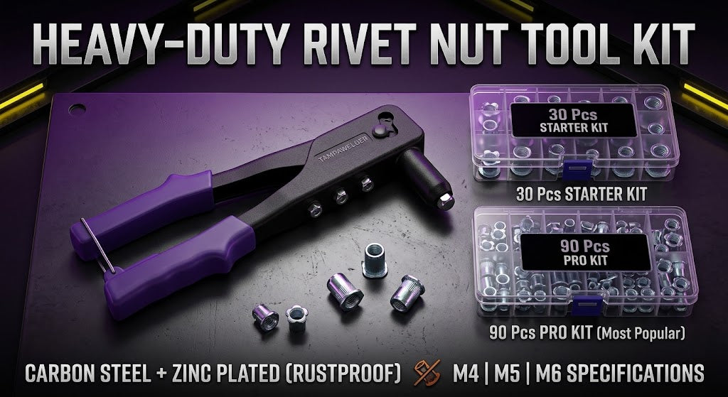 Heavy-Duty Petal Rivet Nut Tool Kit - The Ultimate Hollow Wall Solution