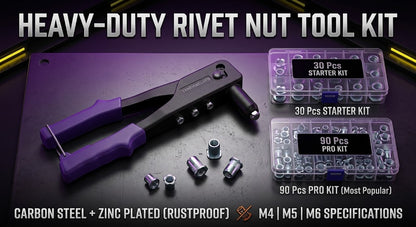 Heavy-Duty Petal Rivet Nut Tool Kit - The Ultimate Hollow Wall Solution