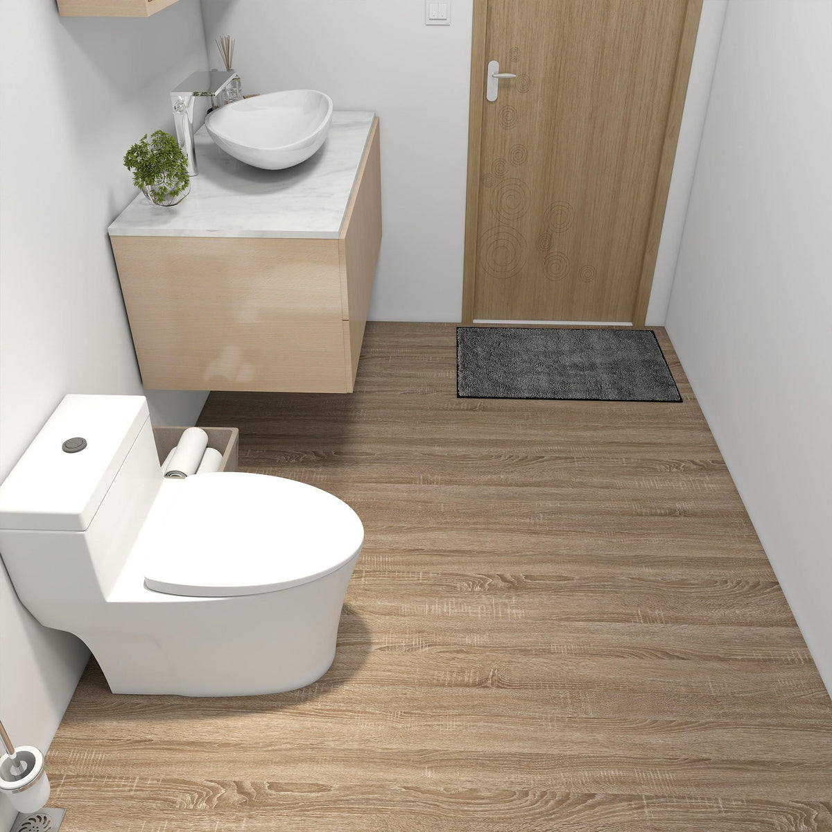 Ultra-Thick Peel & Stick Vinyl Flooring (Waterproof & Non-Slip)
