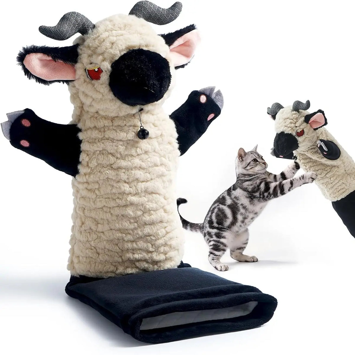 Rumble Roo  Cat Wrestling Toy, 22-Inch Kangaroo Puppet with Catnip Pouches & Treat Pocket