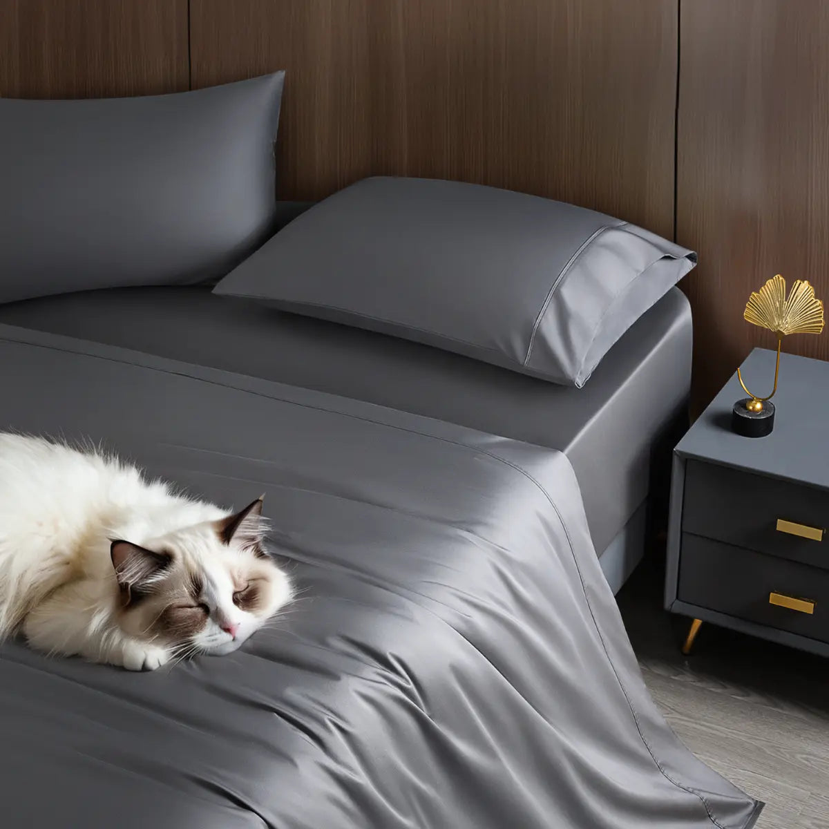 4/6 Pc Bedding Set，Cooling Breathable, Hotel Luxury Super Silky Soft, Wrinkle & Fade