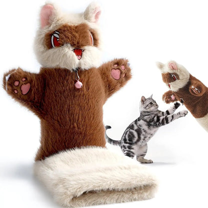 Rumble Roo  Cat Wrestling Toy, 22-Inch Kangaroo Puppet with Catnip Pouches & Treat Pocket