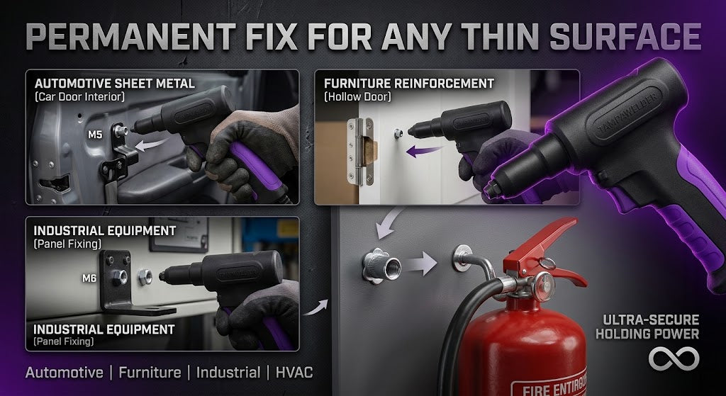 Heavy-Duty Petal Rivet Nut Tool Kit - The Ultimate Hollow Wall Solution