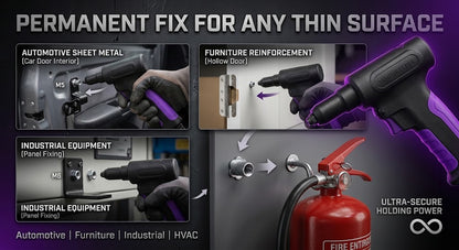 Heavy-Duty Petal Rivet Nut Tool Kit - The Ultimate Hollow Wall Solution