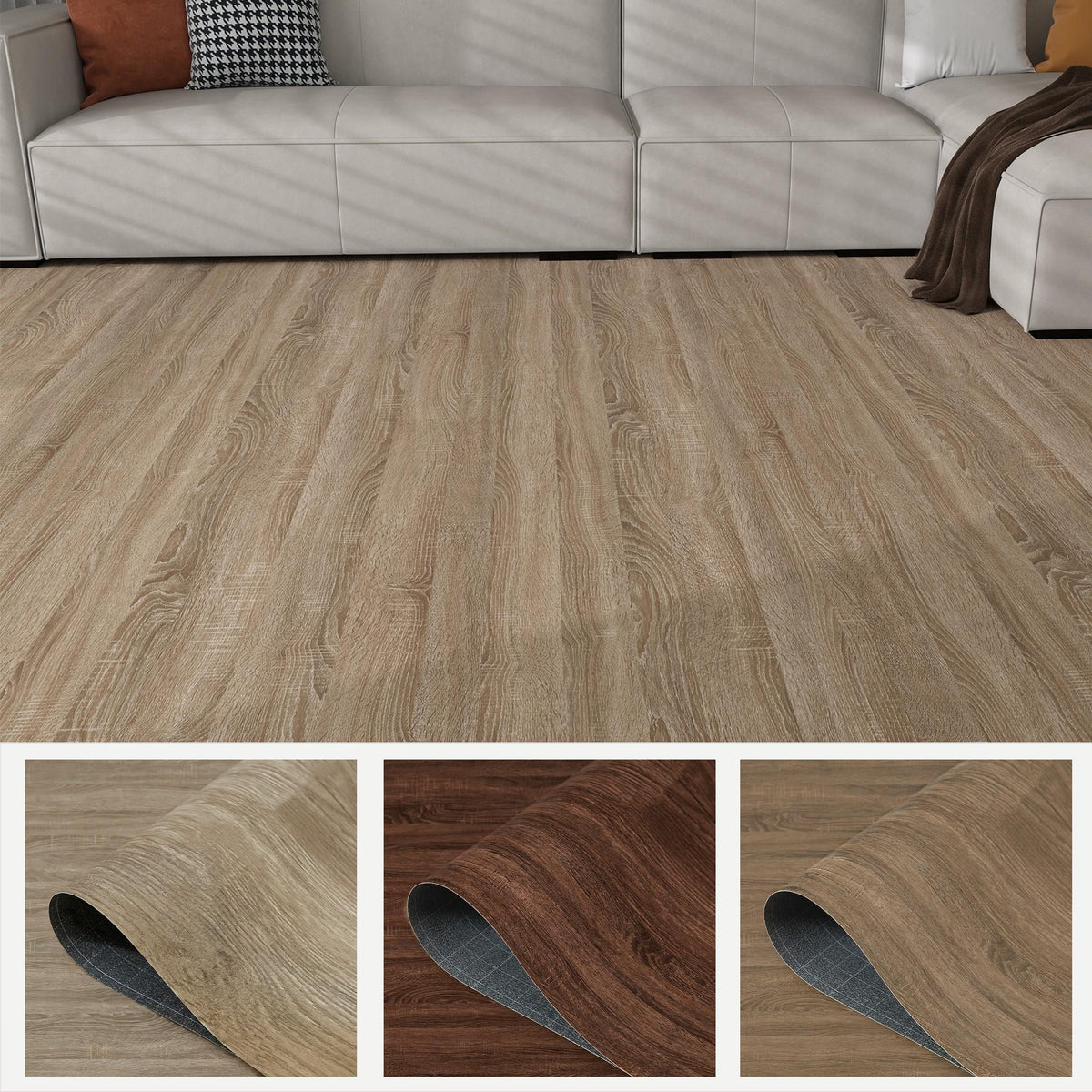 Ultra-Thick Peel & Stick Vinyl Flooring (Waterproof & Non-Slip)