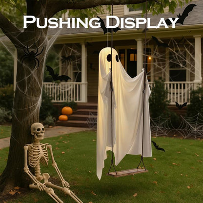 Halloween Decorations Outdoor - 5FT Large Hanging Ghost Swing