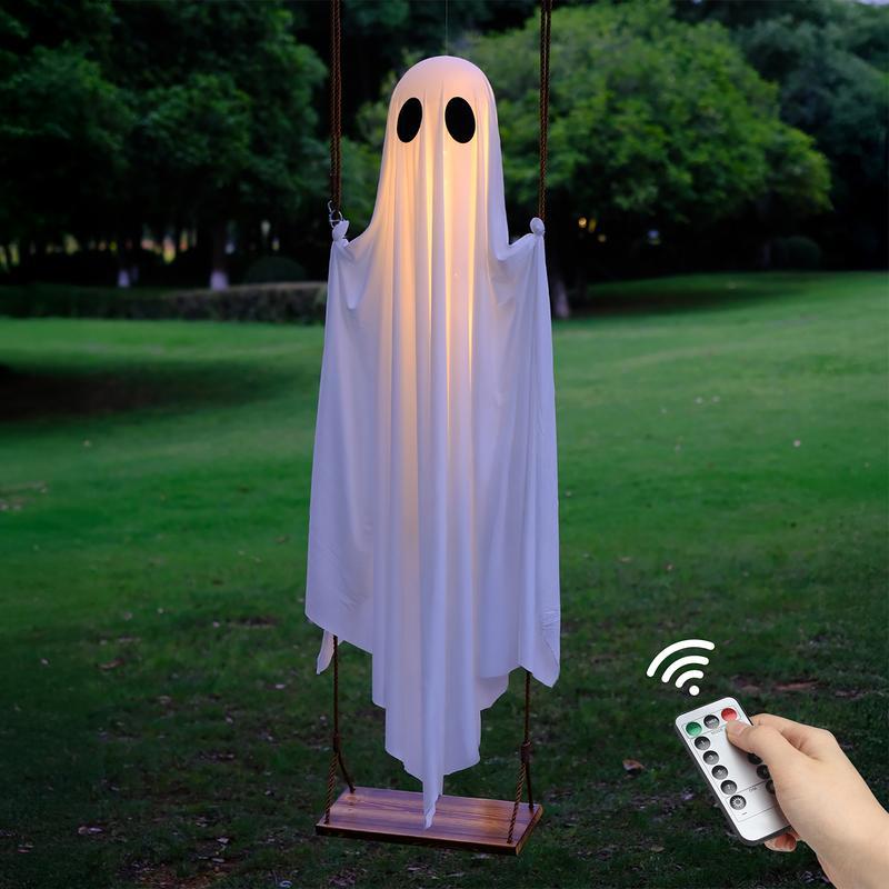 Halloween Decorations Outdoor - 5FT Large Hanging Ghost Swing